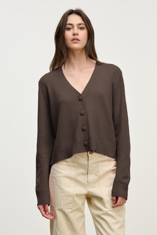 ETNA CARDIGAN IN ESPRESSO