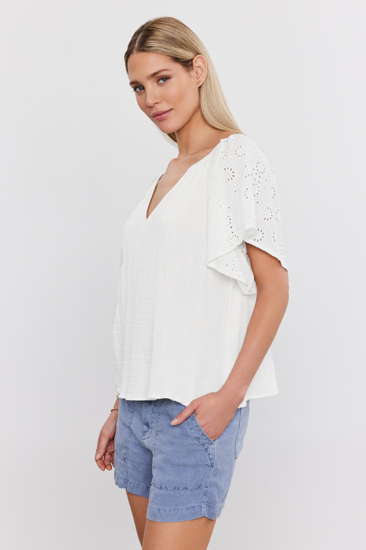 TISH TOP IN WHITE