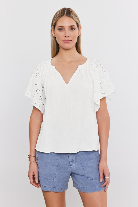 TISH TOP IN WHITE