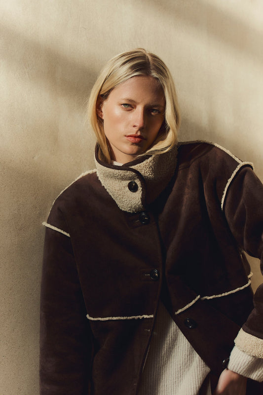 SHONA REVERSIBLE JACKET IN ESPRESSO