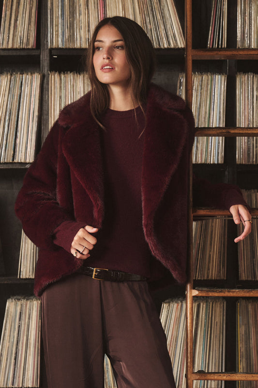 CAROLYN JACKET IN BURGUNDY