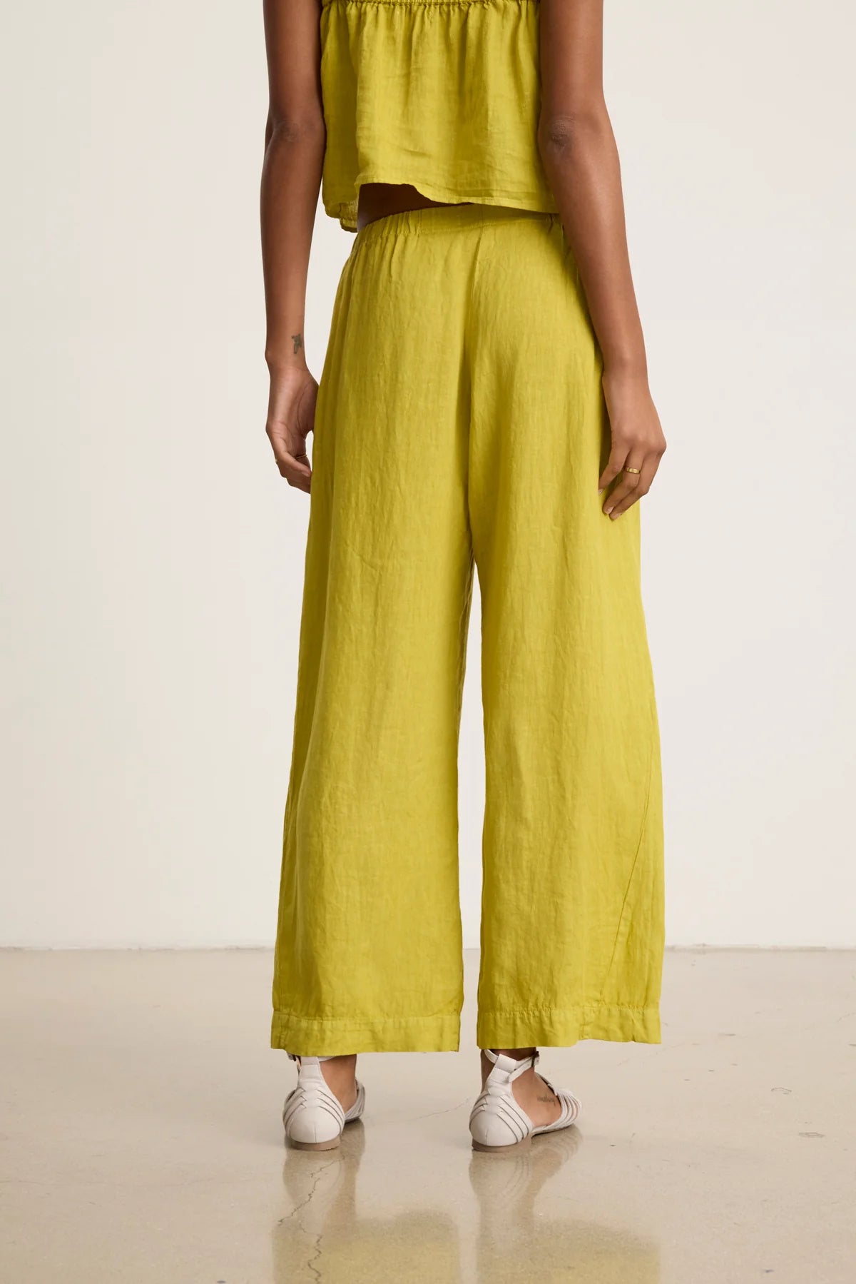 LOLA LINEN TROUSER IN DANDELION