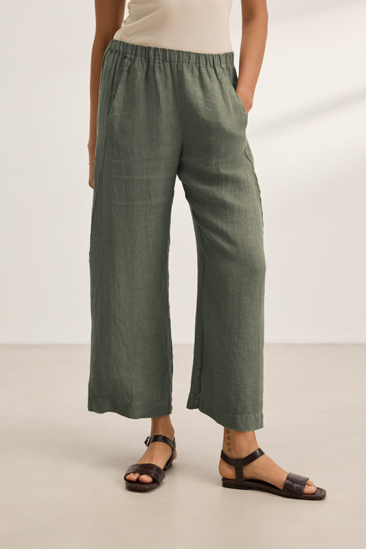 LOLA LINEN TROUSER IN ELM