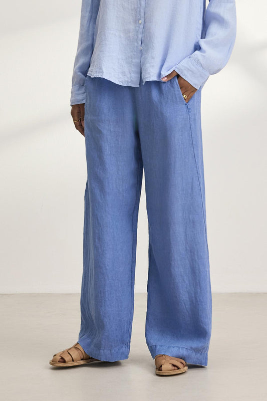 STEPHANIE LINEN PANT IN CHAMBRAY