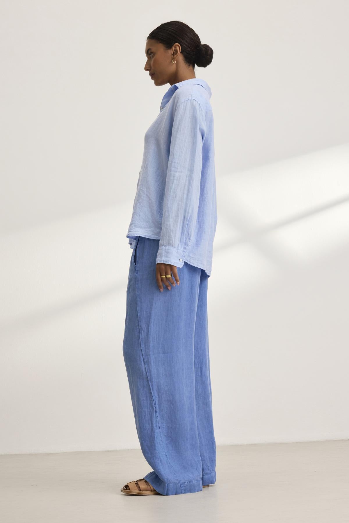 STEPHANIE LINEN PANT IN CHAMBRAY