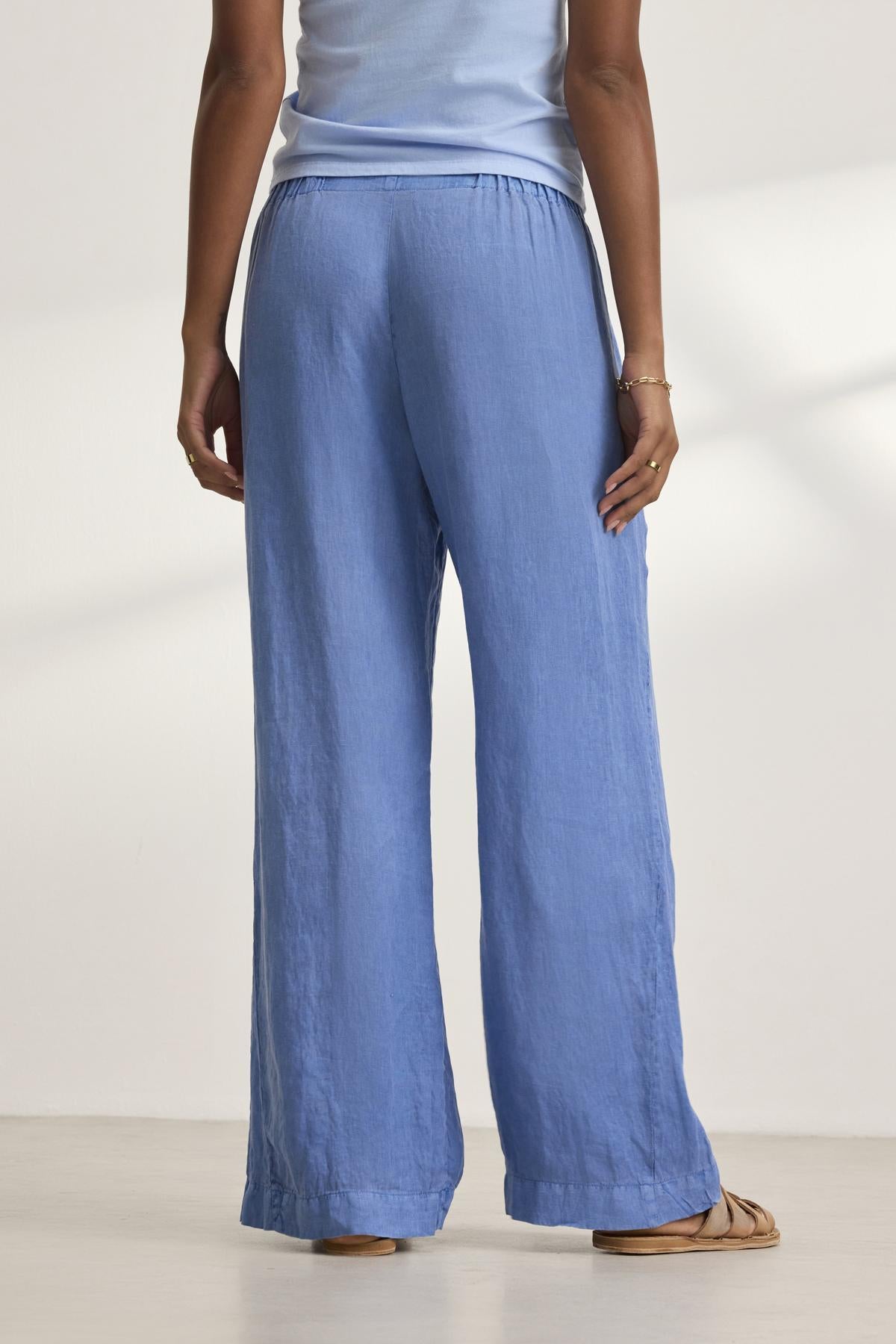 STEPHANIE LINEN PANT IN CHAMBRAY