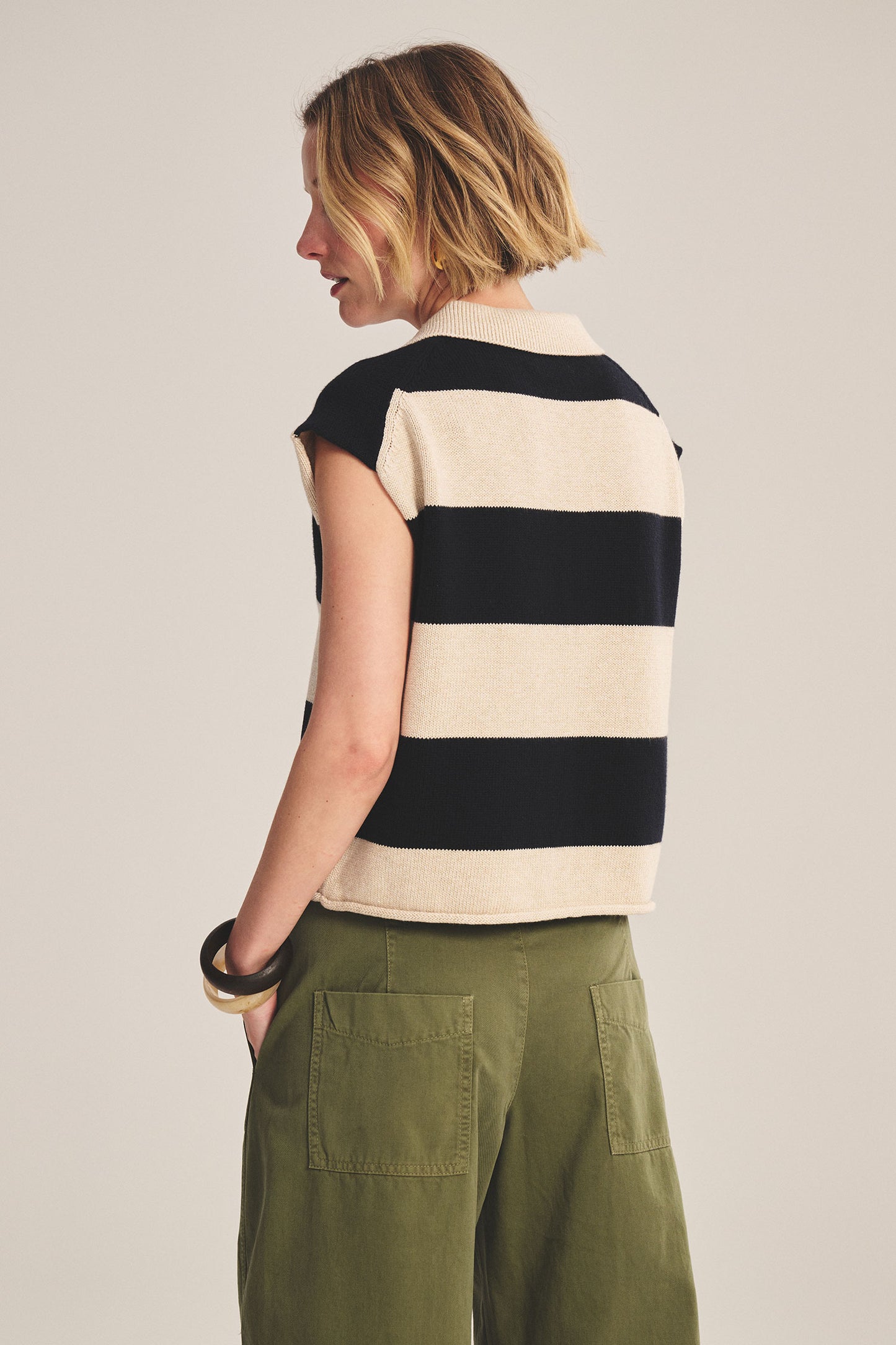 ZOELLA SWEATER POLO IN OAT
