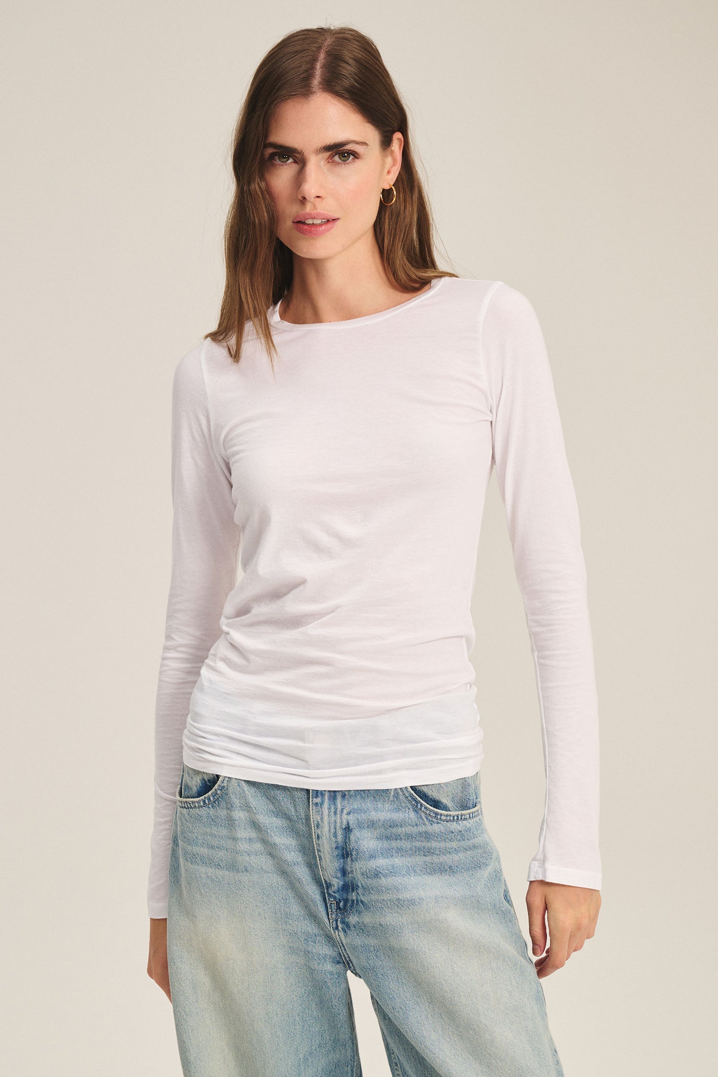 ZOFINA WHISPER CLASSIC T-SHIRT IN WHITE