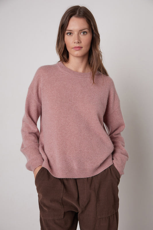 BRYNNE CASHMERE CLASSICS TOP IN ROSEBUD