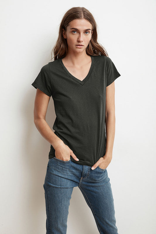 JILL COTTON SLUB T-SHIRT IN CIRRUS