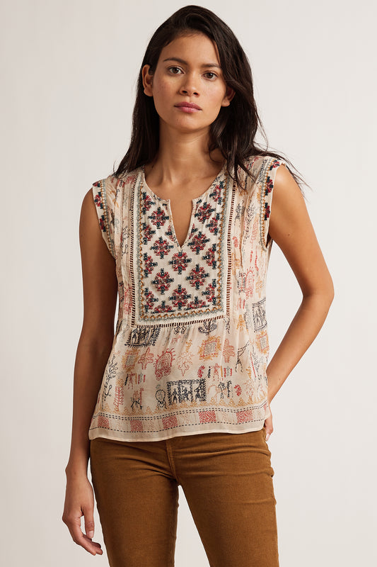 ALURRA CLEO PRINT TOP IN MULTI