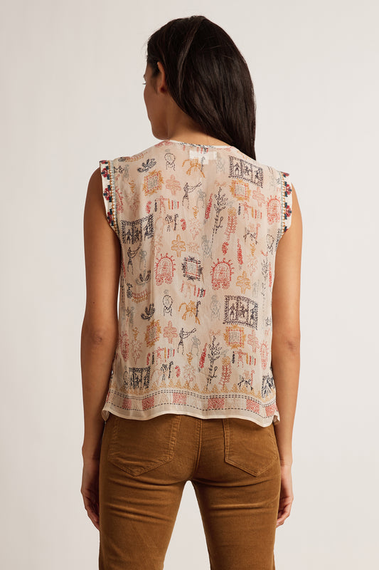 ALURRA CLEO PRINT TOP IN MULTI