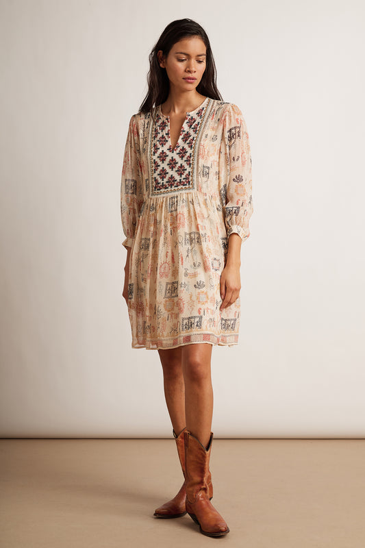 TAWNI CLEO PRINT DRESS IN MULTI