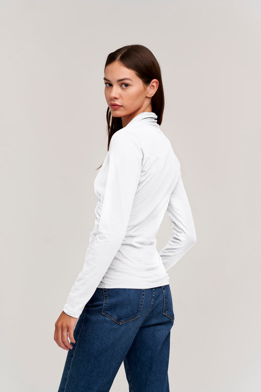 MERI GAUZY WHISPER TOP IN WHITE