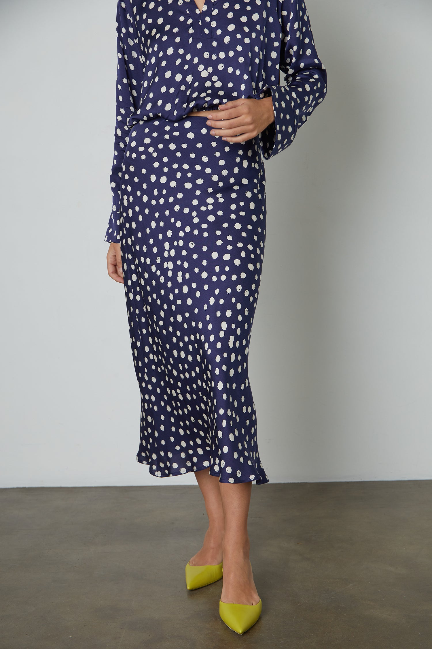 Polka dot skirt clearance navy