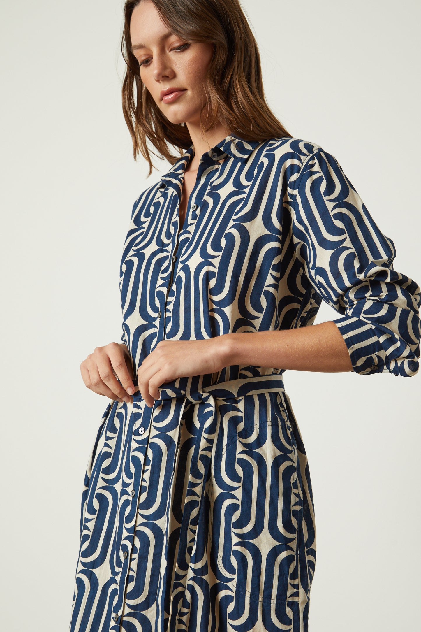 SUSAN PRINTED COTTON DRESS IN CAMBRIC