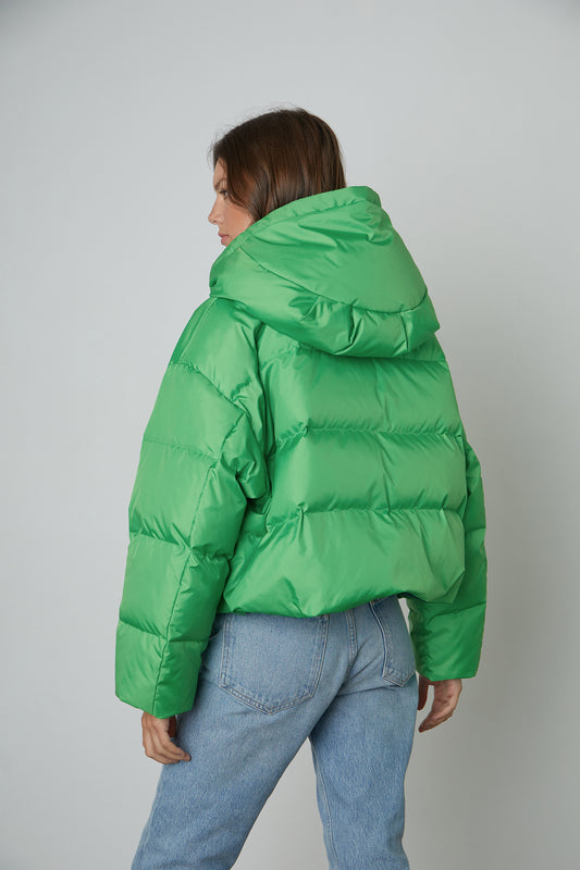 RAYLIN PUFFER JACKET IN GREEN