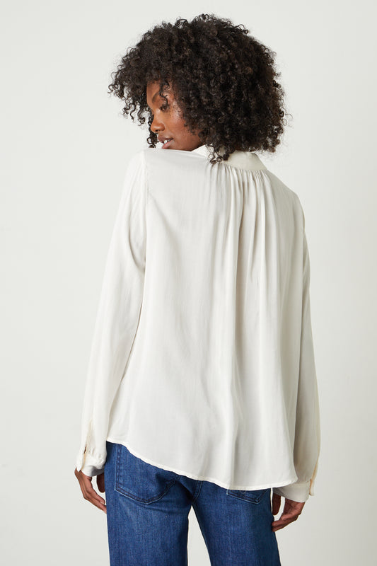 JOSEY V-NECK COLLAR TOP IN WINTER