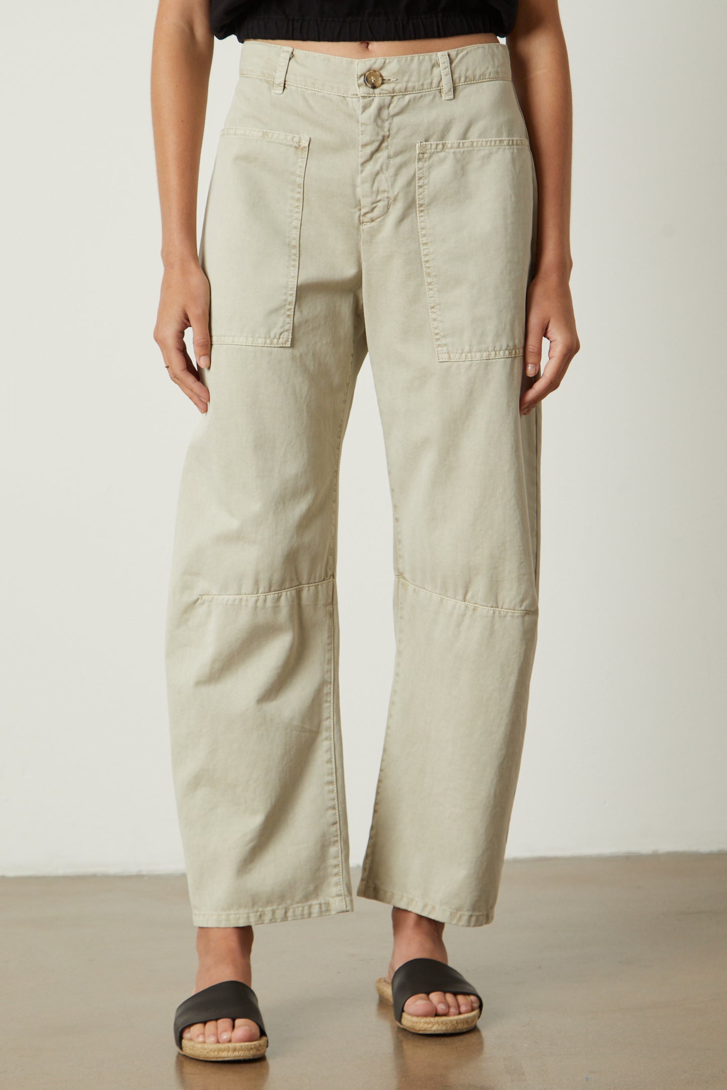 BRYLIE SANDED TWILL PANT IN ANCIENT