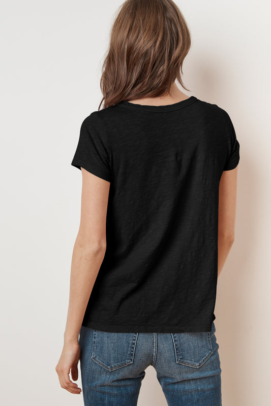 TILLY ORIGINAL SLUB SHORT SLEEVE TEE IN BLACK