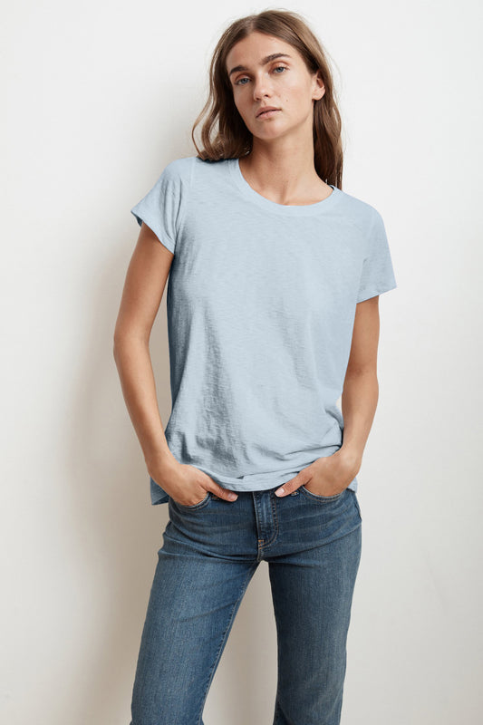 TRESSA COTTON SLUB T-SHIRT IN ANCHOR