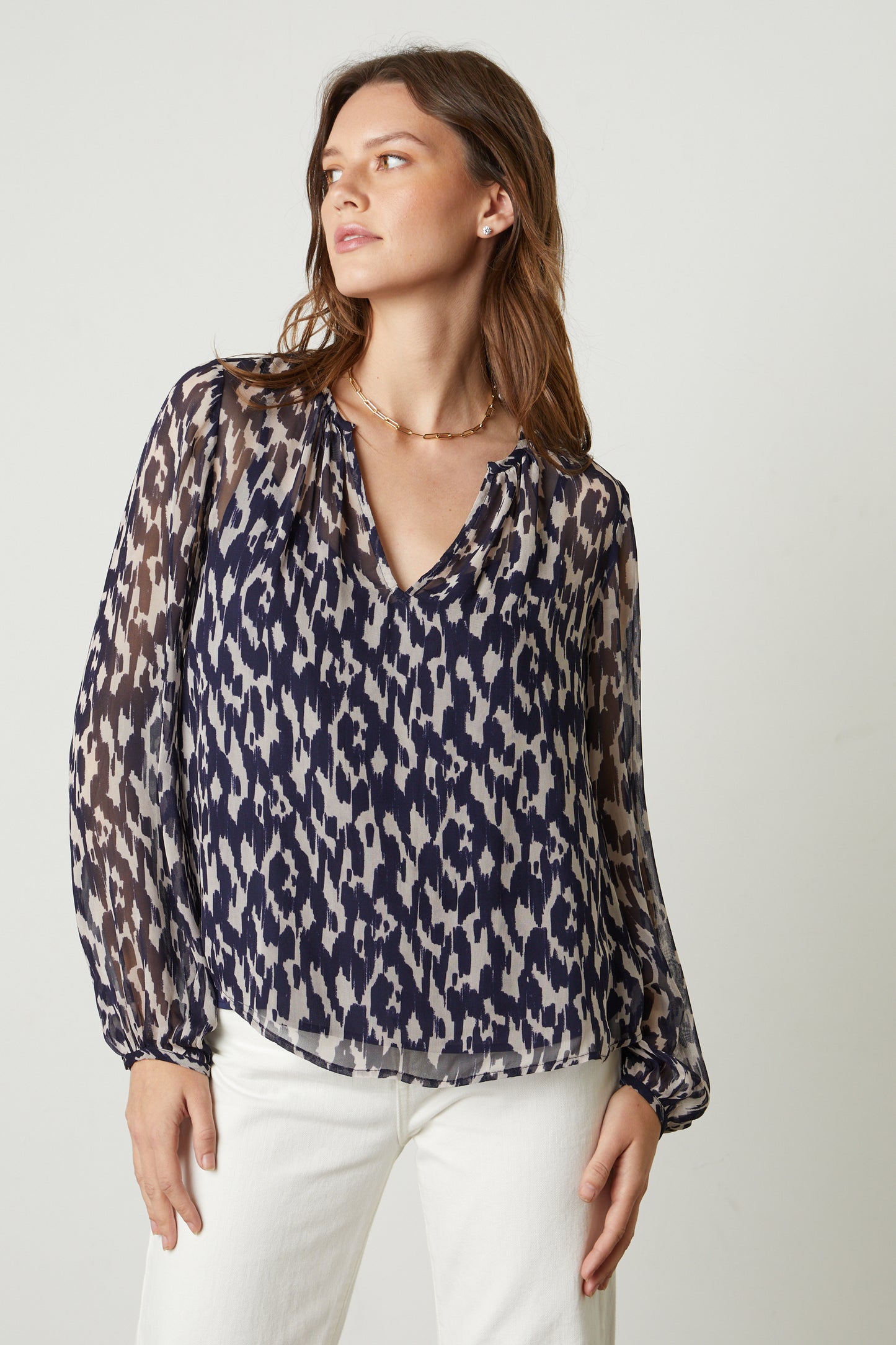 EDNA PRINTED TOP IN CALICO