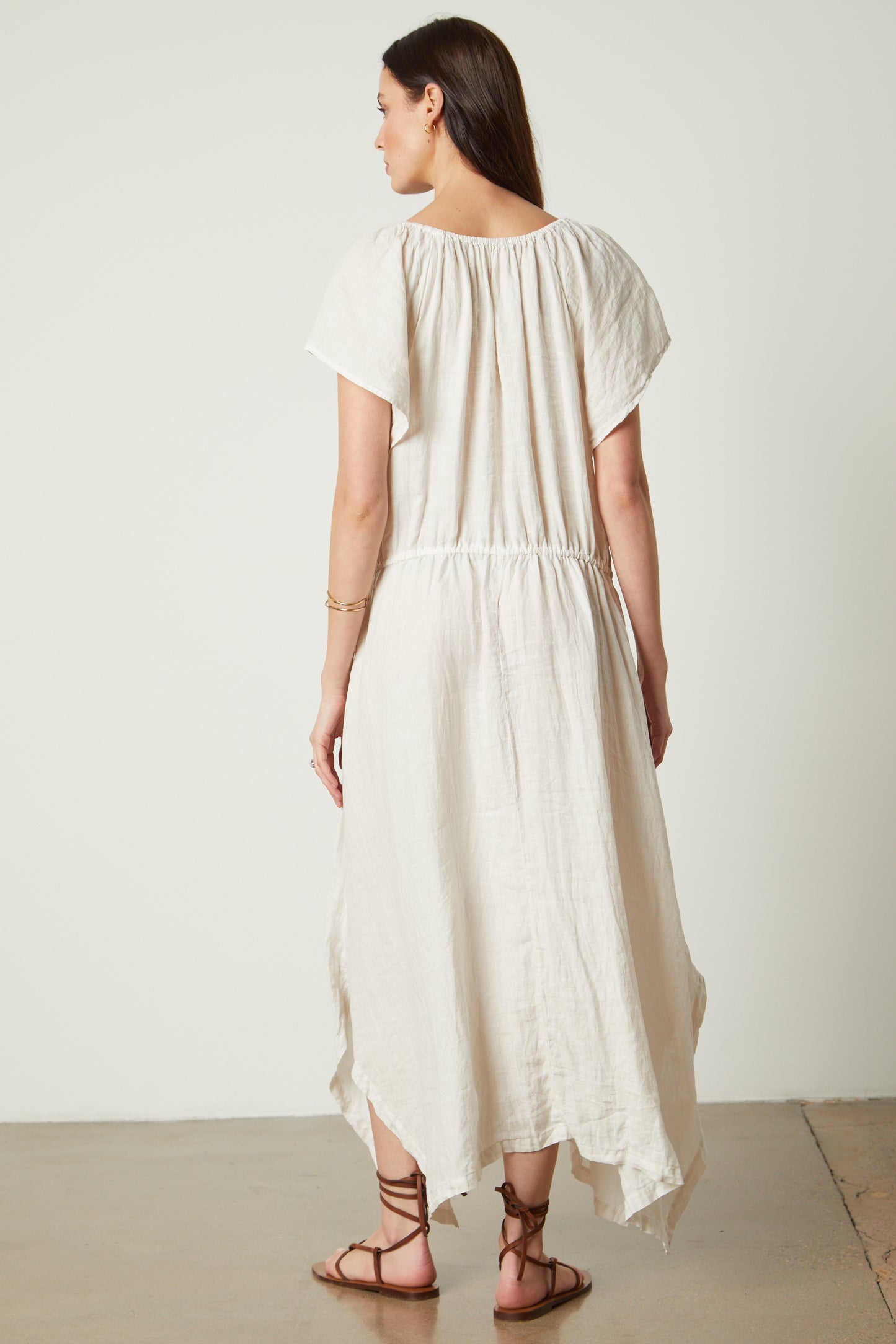 DEBBIE WOVEN LINEN DRESS IN BEACH